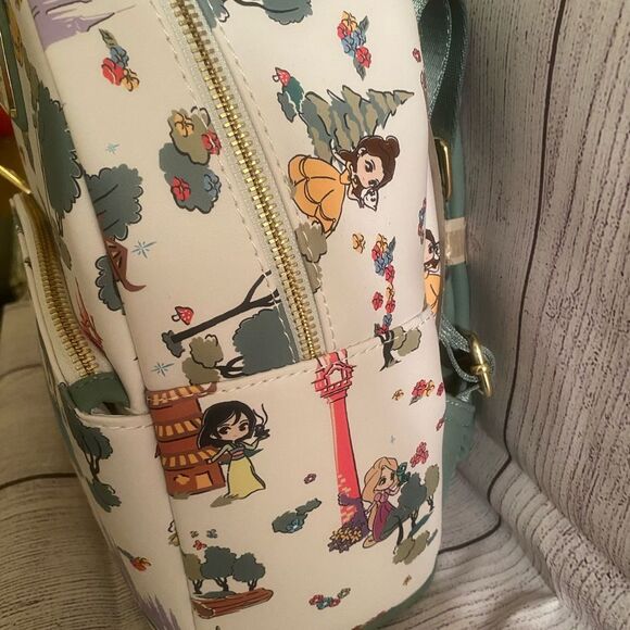 Loungefly Disney Princess Landscape Mini Backpack + cardholder